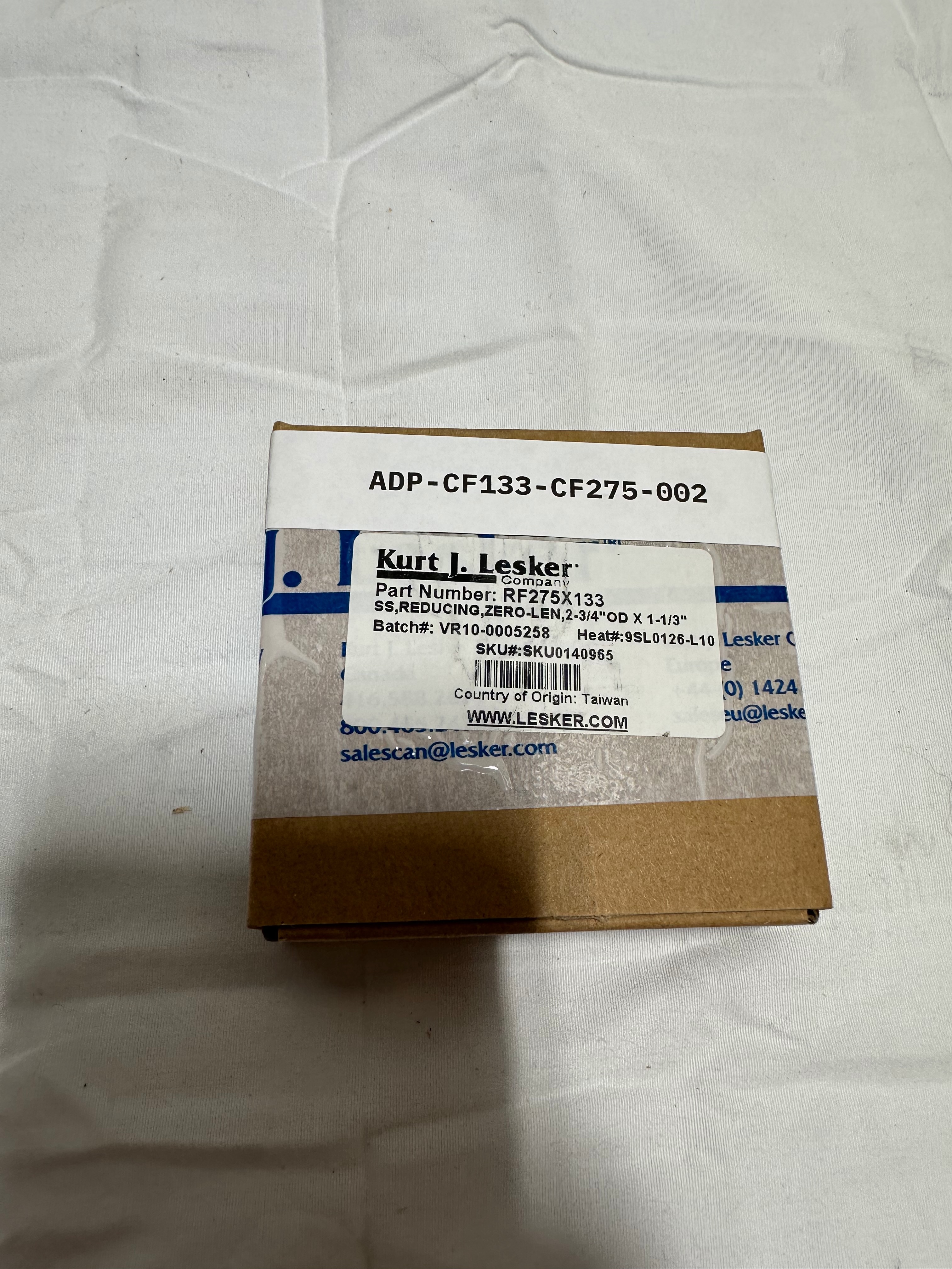 KJLC RF275X133 Adapter, CF1.33 to CF2.75