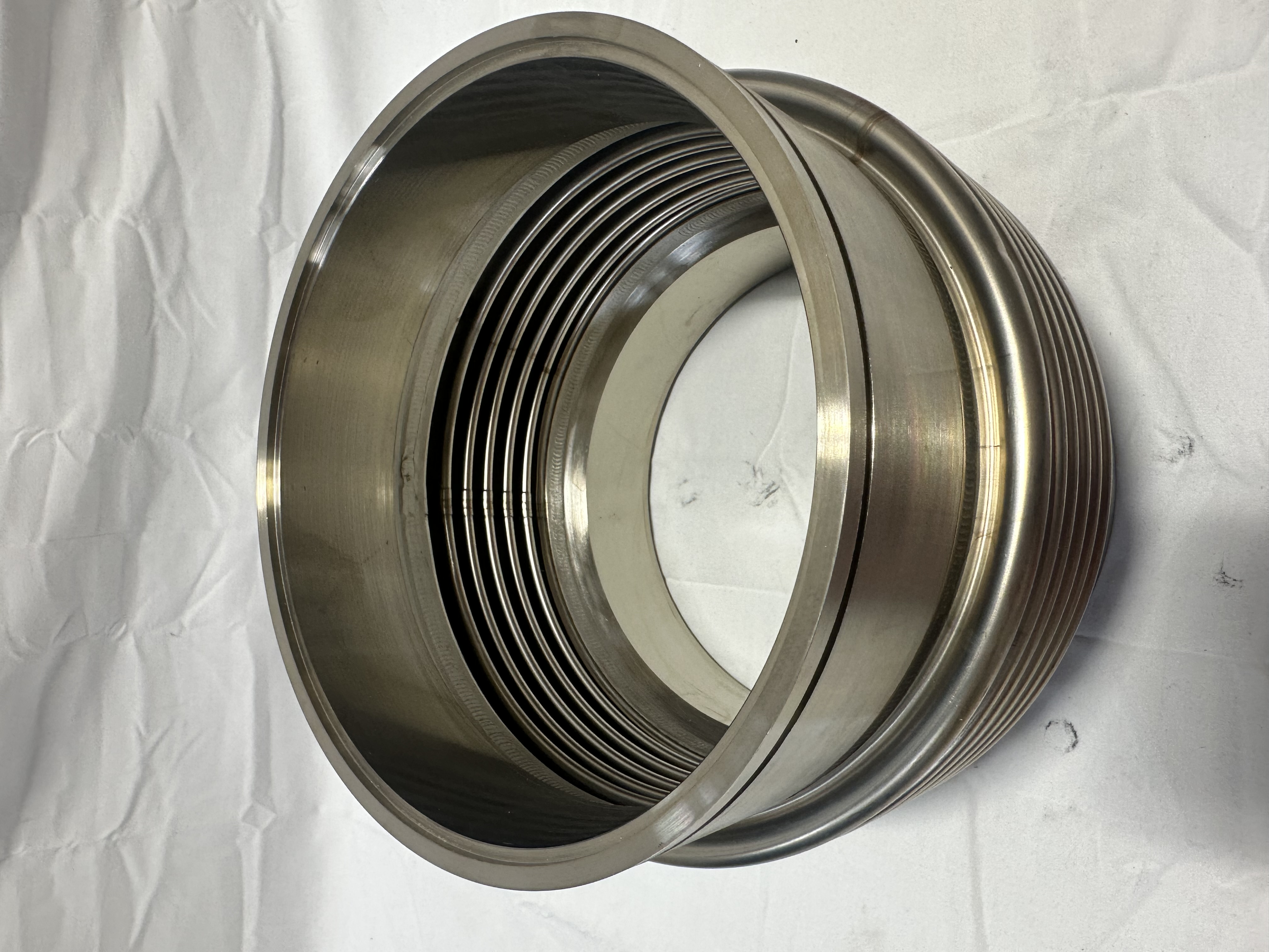 6" Edge-Welded Vacuum Bellows, Weld Stub, 6.5" Long view 2