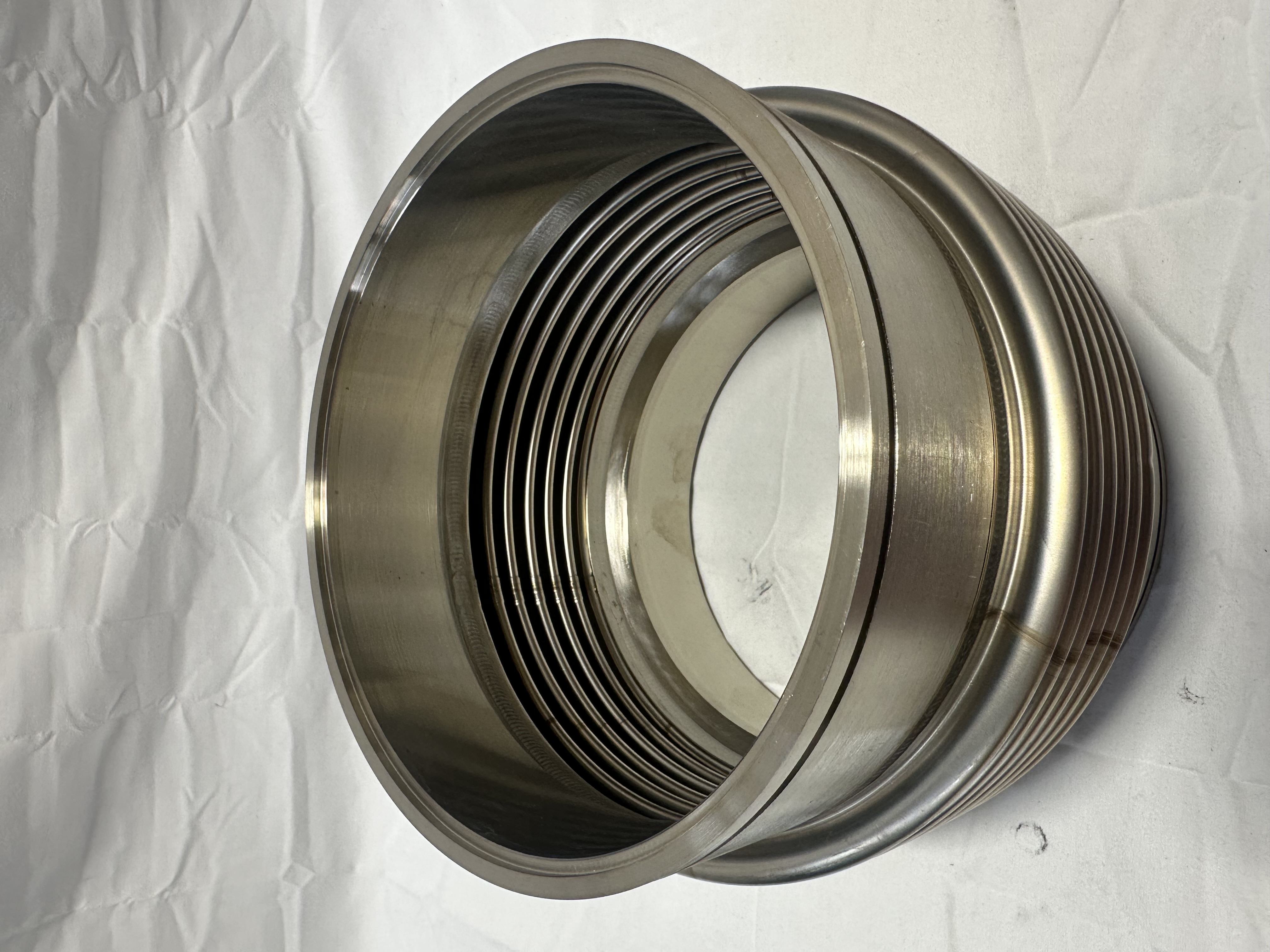 6" Edge-Welded Vacuum Bellows, Weld Stub, 6.5" Long view 3