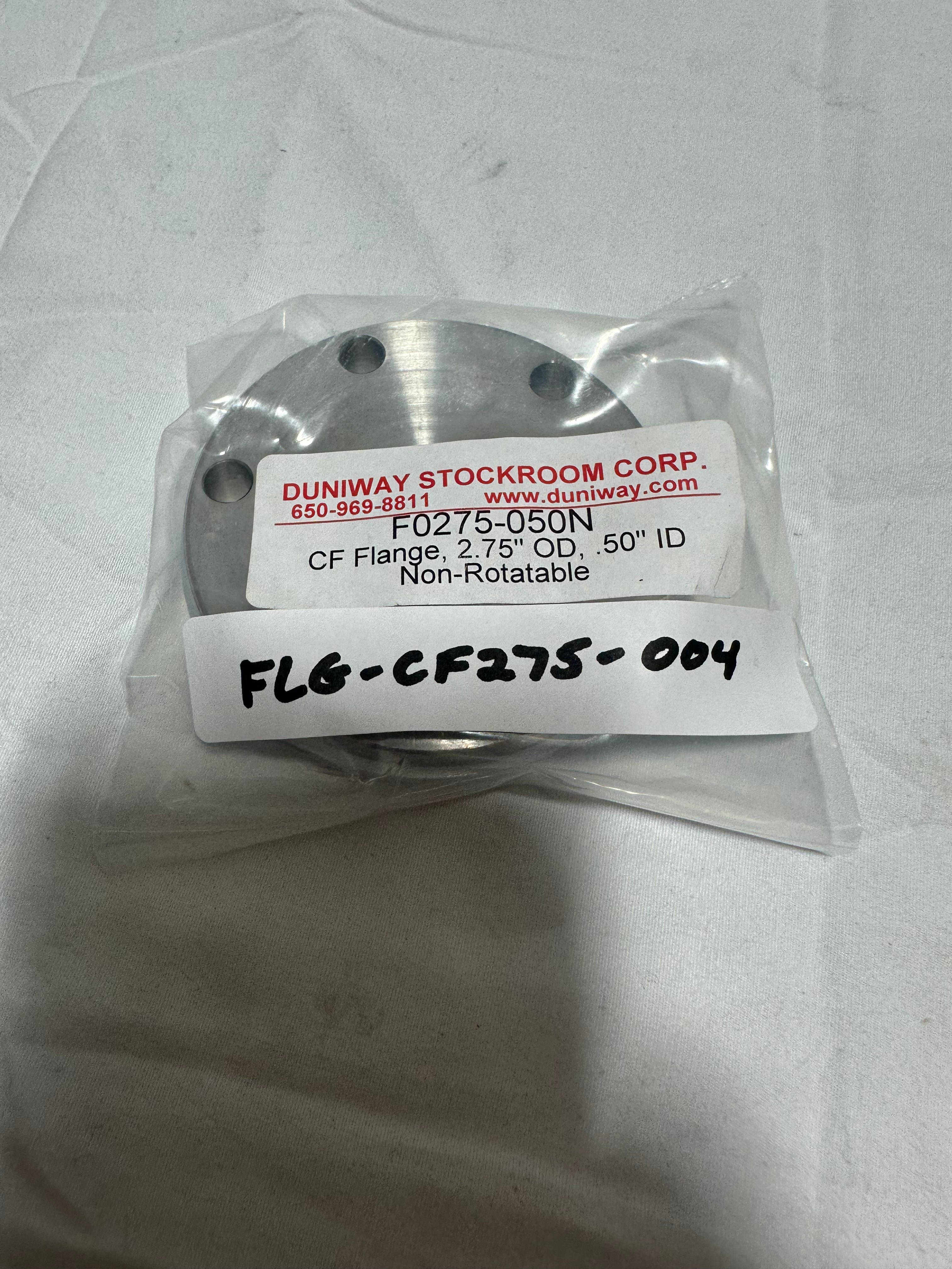 Duniway Stockroom F0275-050N CF2.75 flange