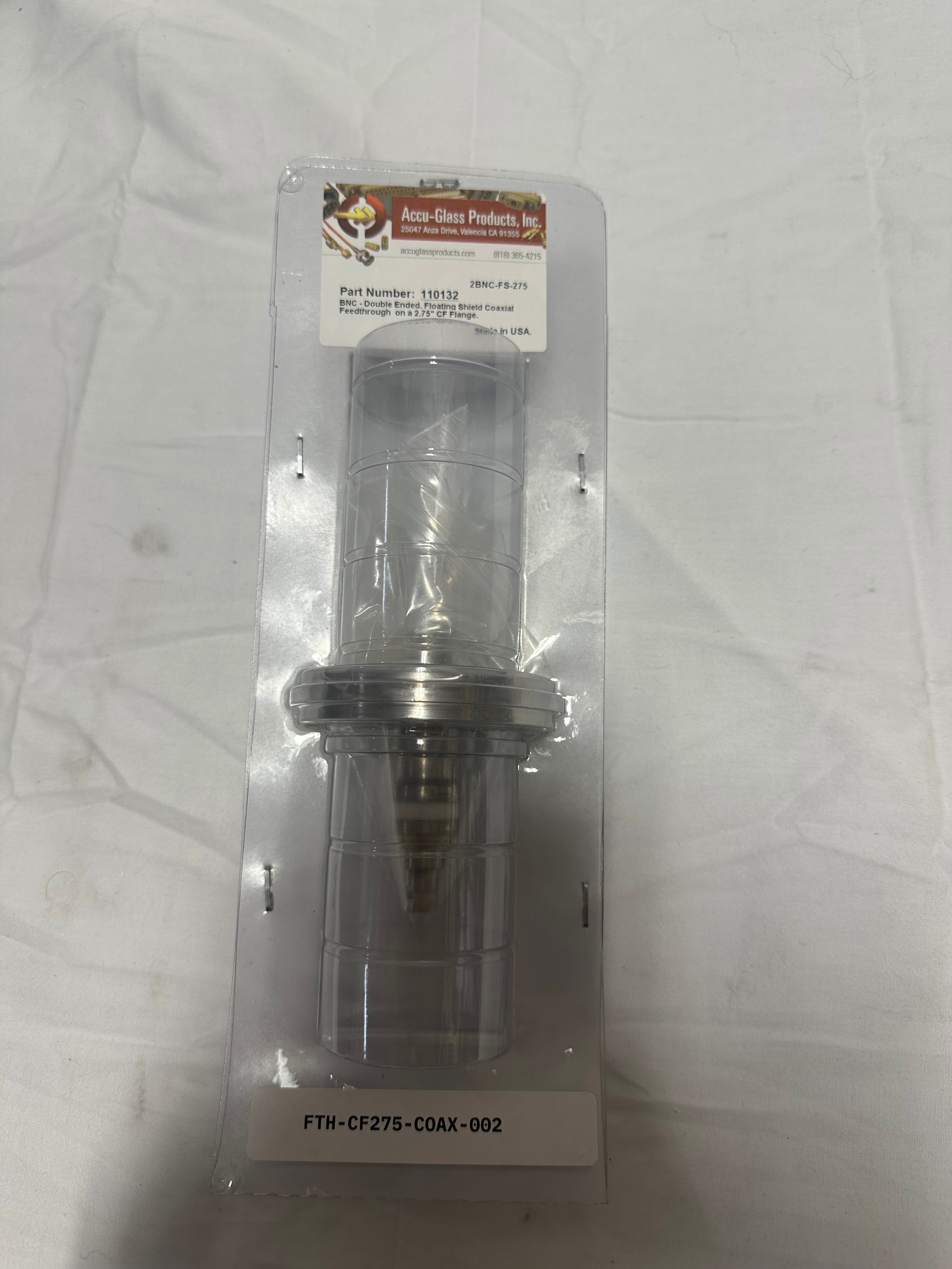 Accu-Glass 110132 CF2.75 coax feedthrough