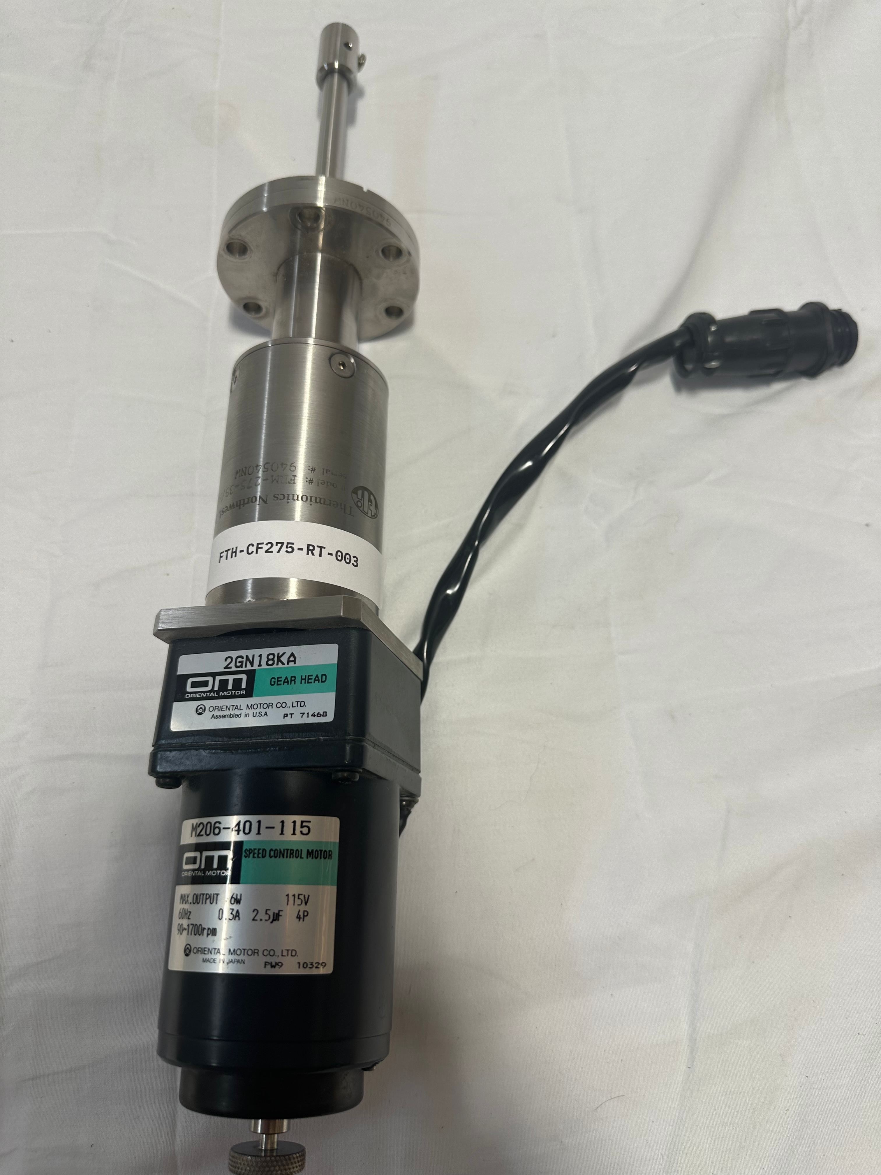 Thermionics Northwest FRM-275-38/MSC CF2.75 rotary feedthrough