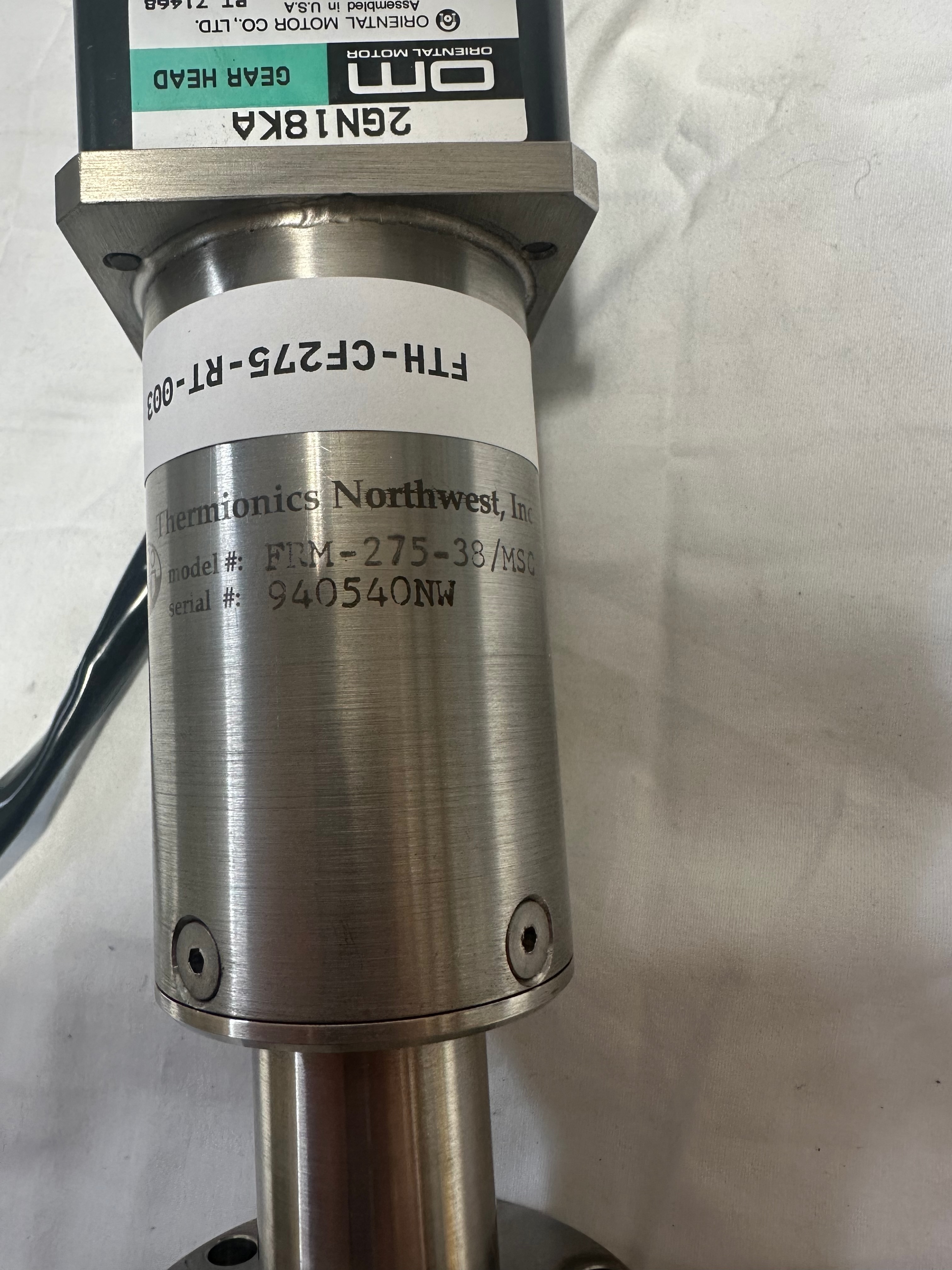 Thermionics Northwest FRM-275-38/MSC CF2.75 rotary feedthrough view 2