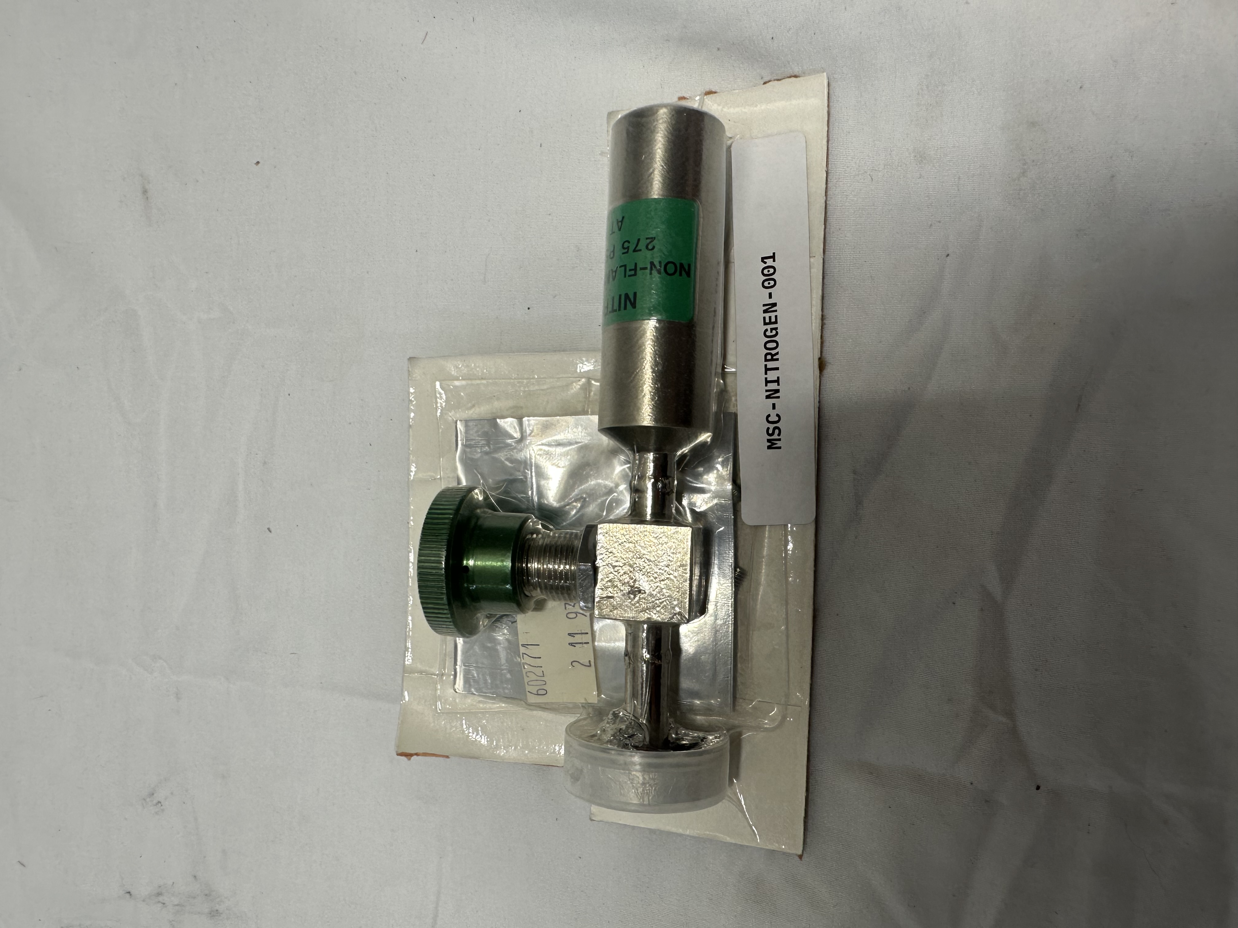 NUPRO 316-25CC Nitrogen Mini Cylinder w/ Valve, 25psi