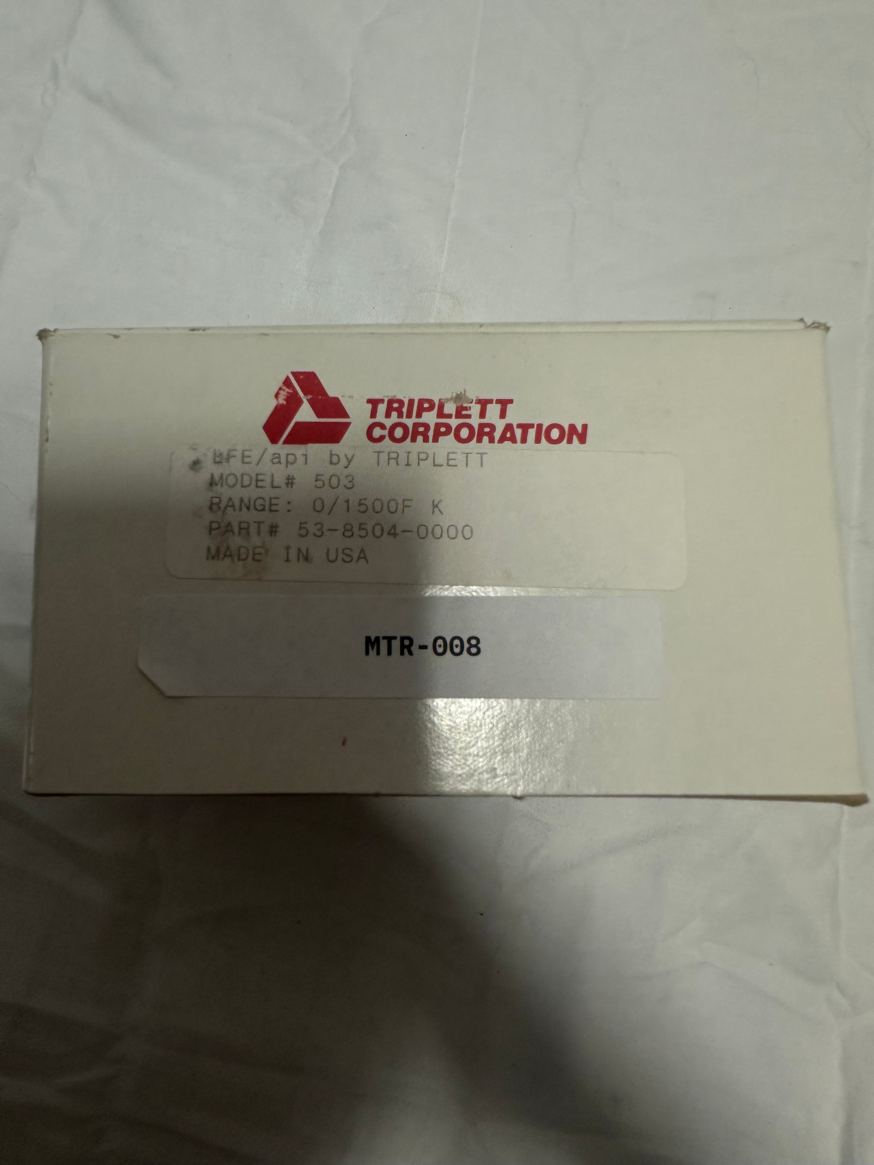 Triplet Corporation 503 Thermocouple Meter