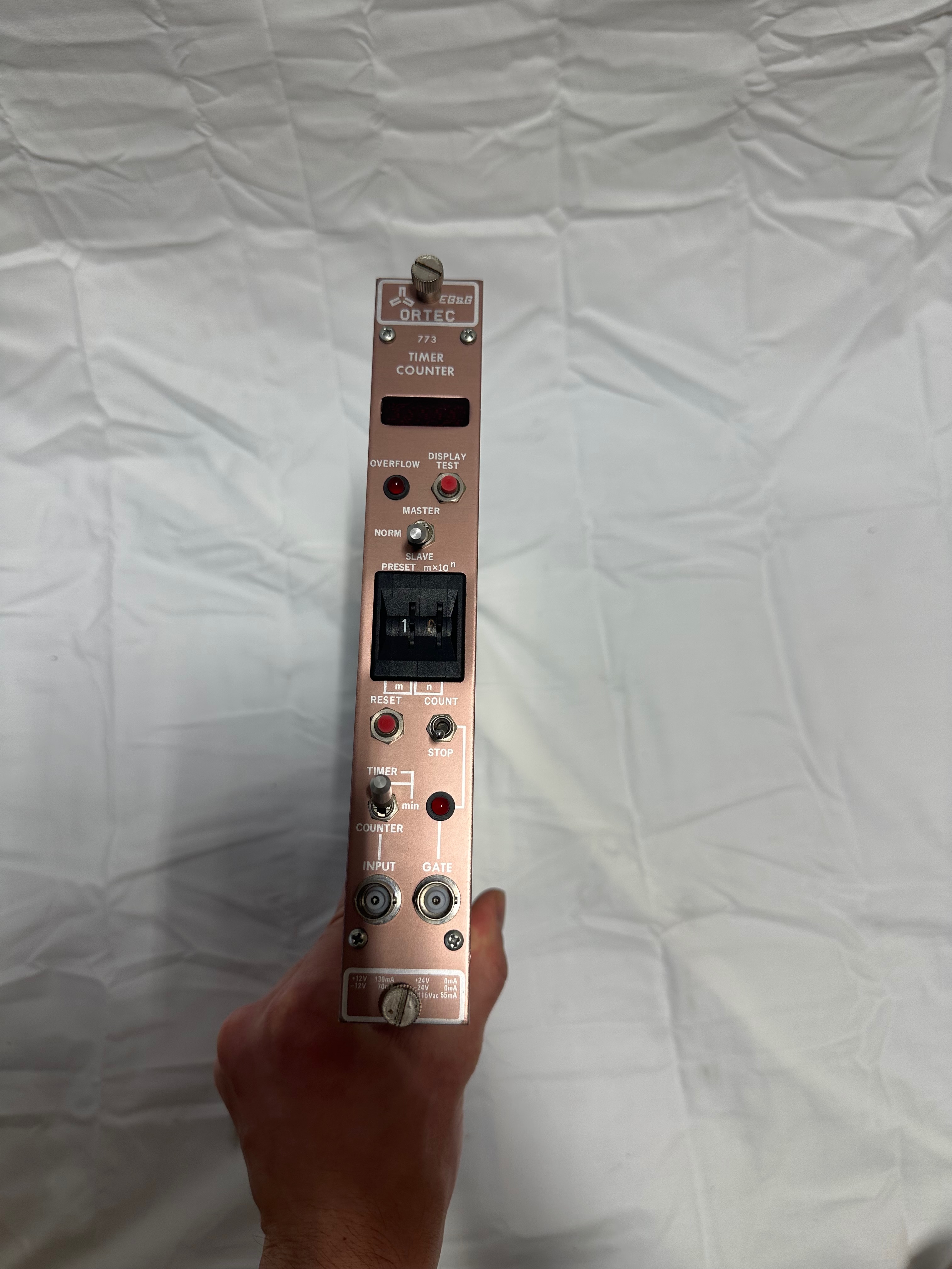 Ortec 773 NIM scaler/counter module view 2