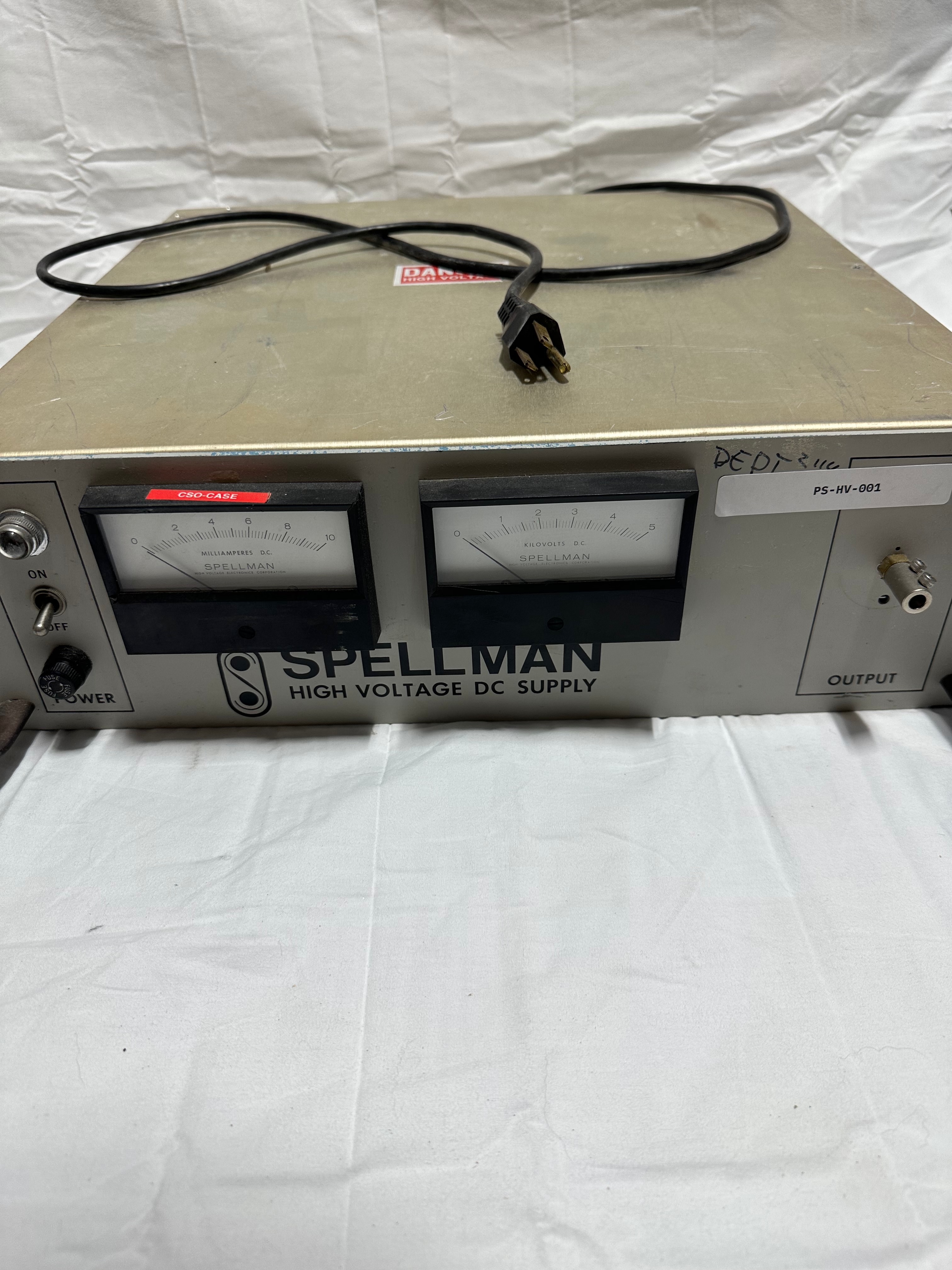 Spelman RHR5PN50/SS/RVC HV power supply