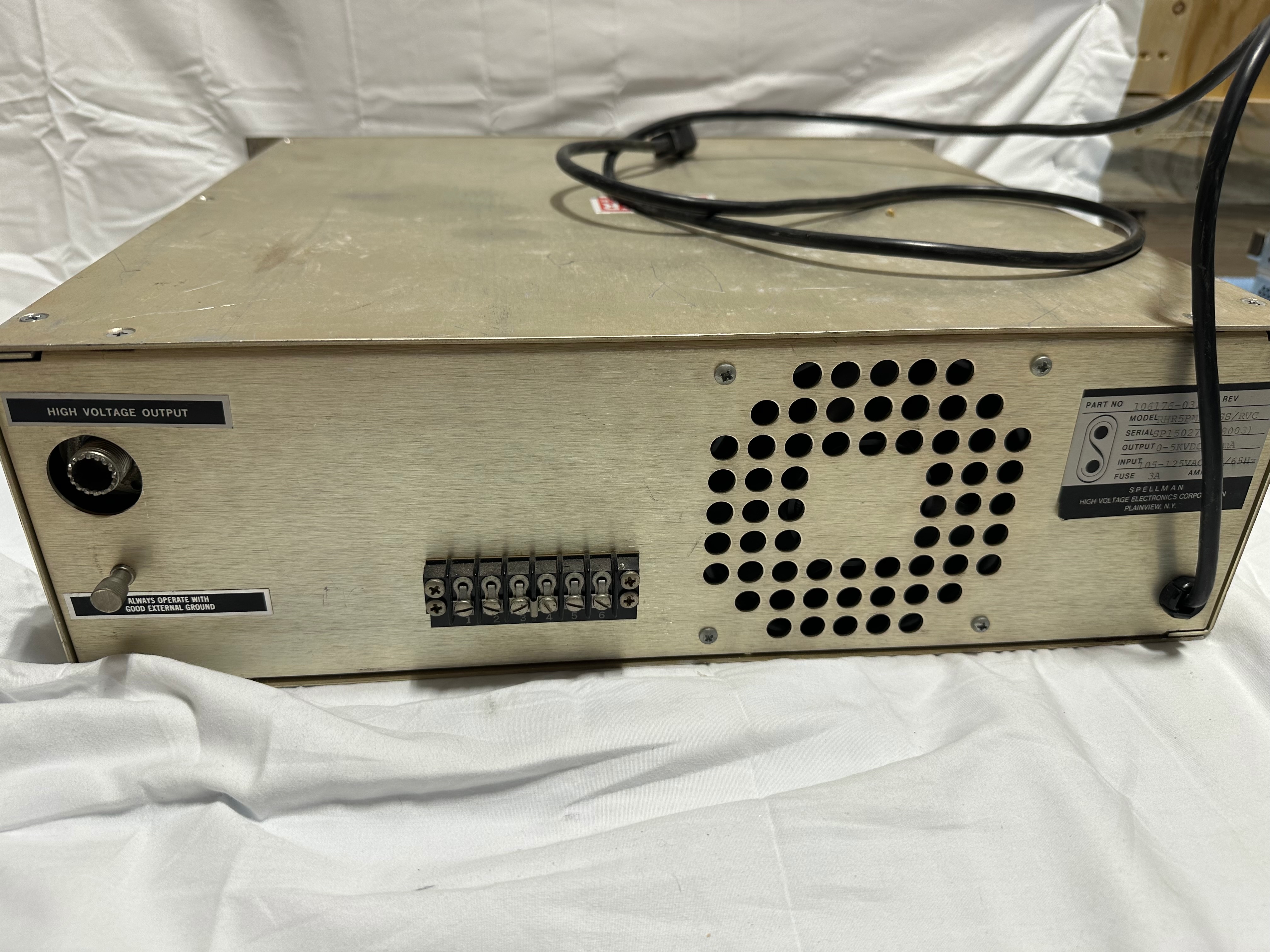 Spelman RHR5PN50/SS/RVC HV power supply view 3