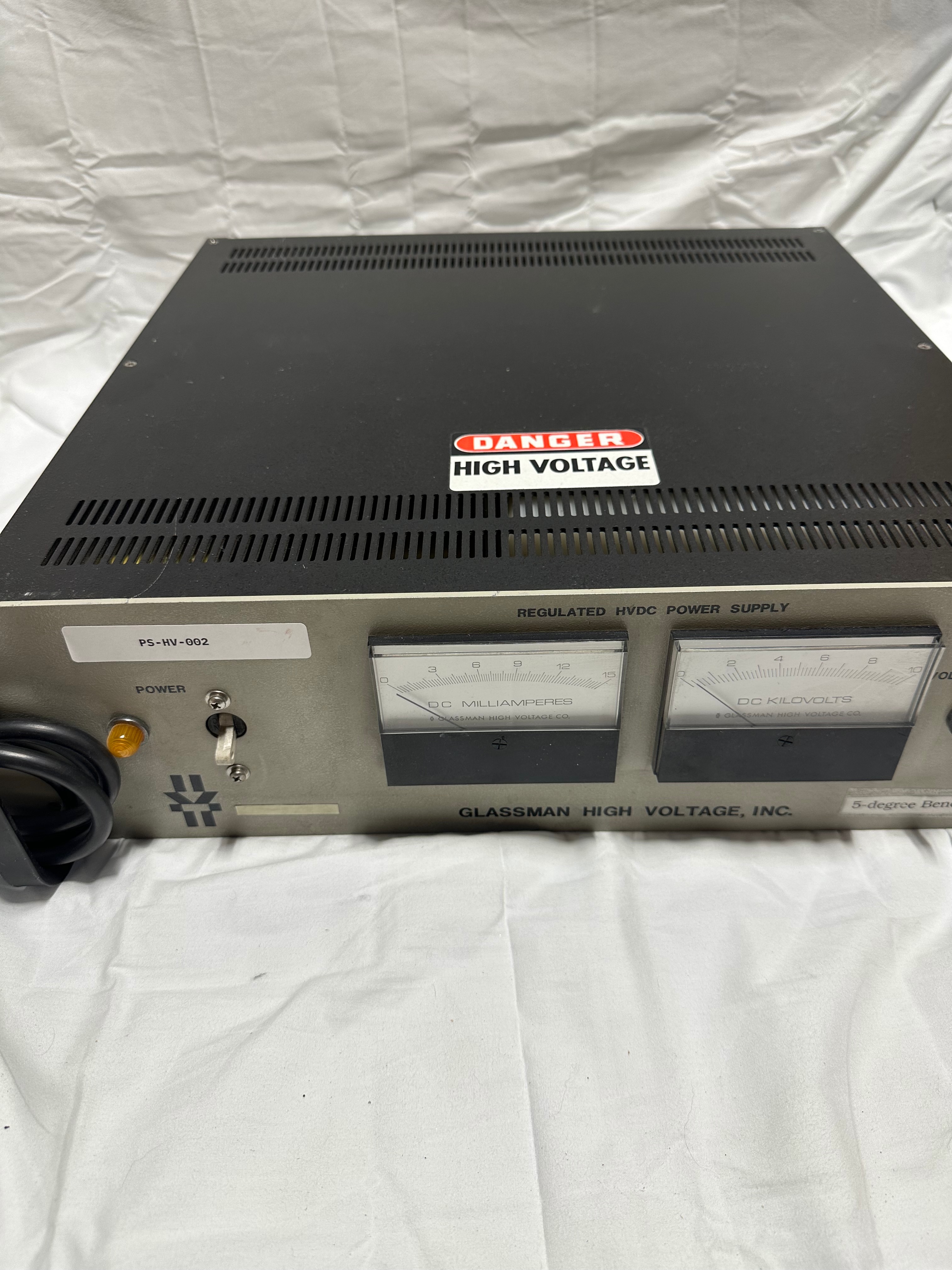 Glassman PS/IG-10P15 HV power supply