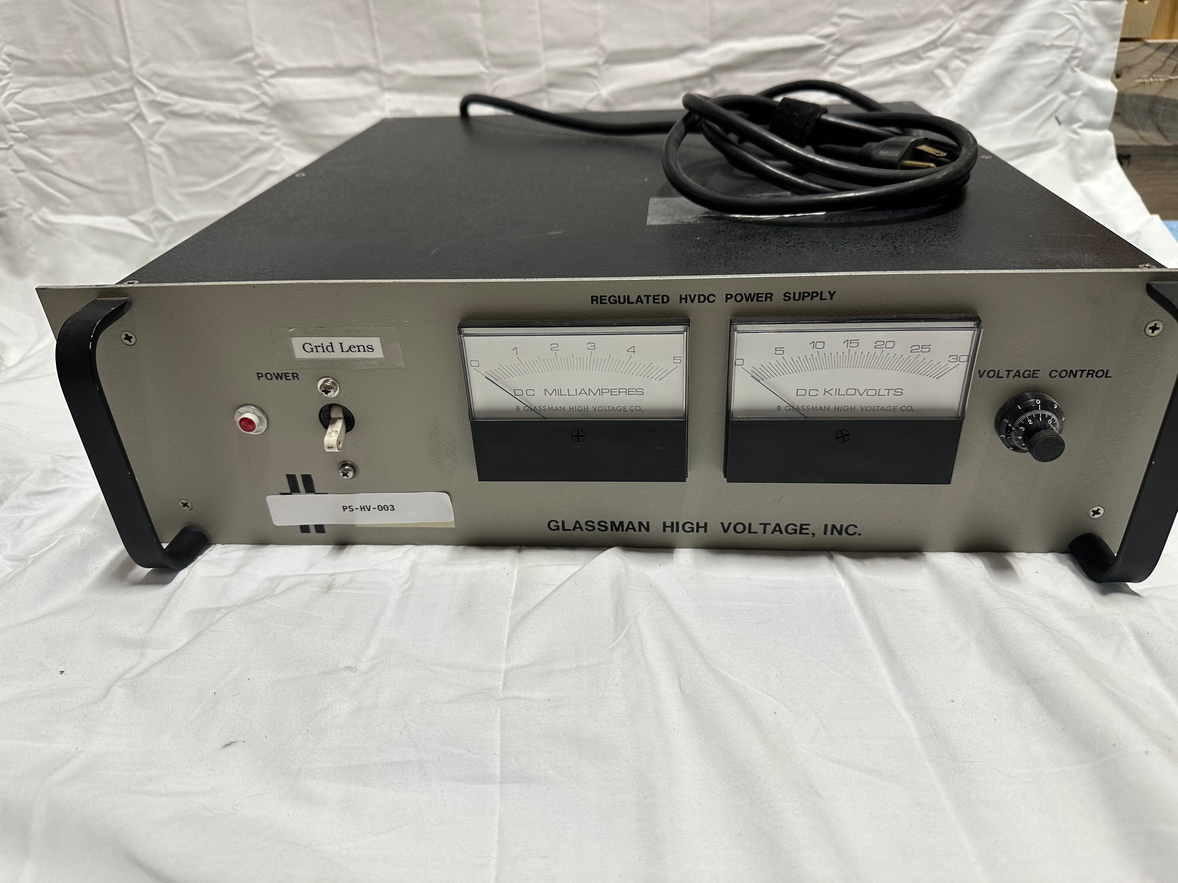 Glassman PS/IG-30R5-GINX HV power supply view 2