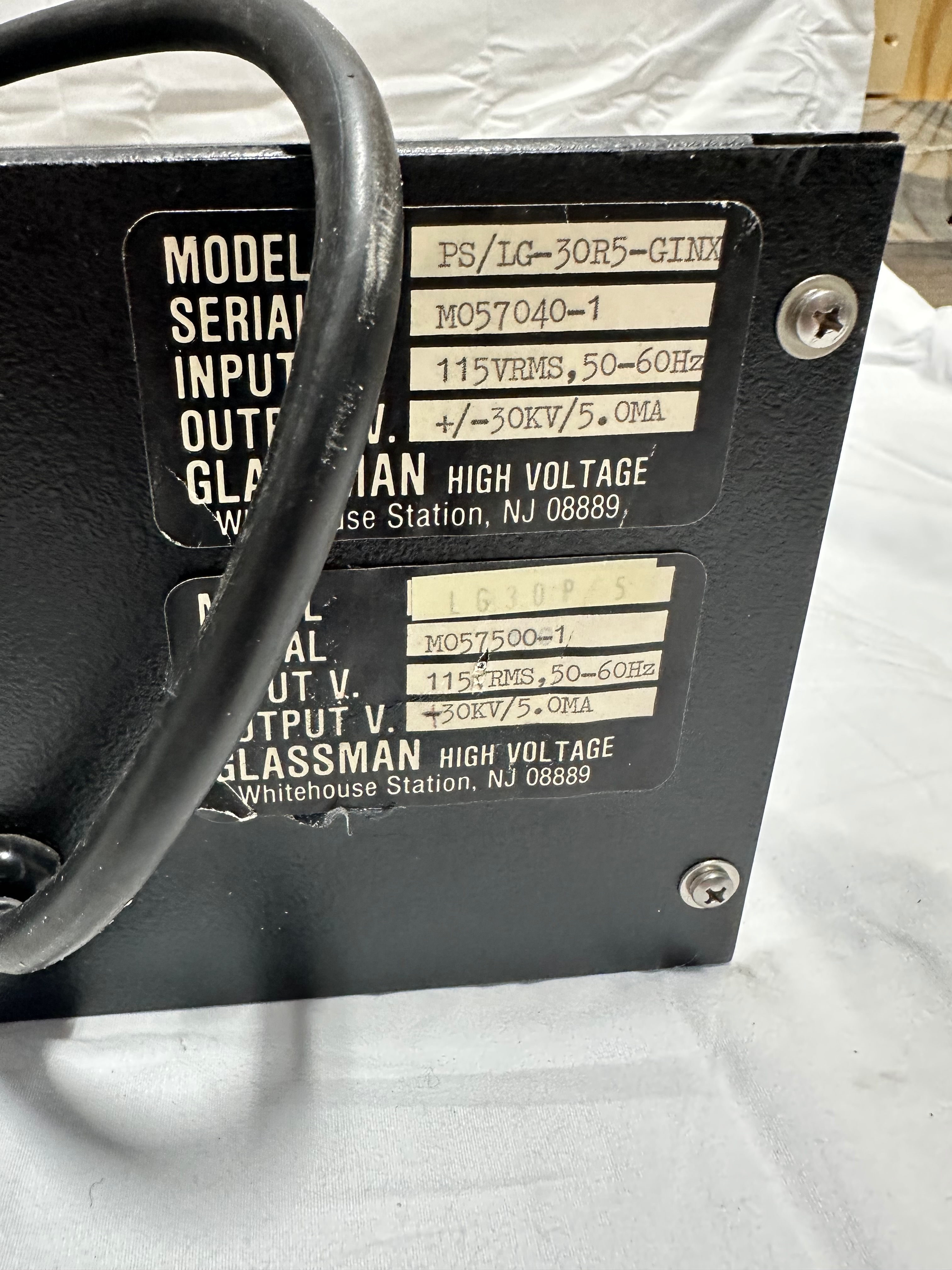 Glassman PS/IG-30R5-GINX HV power supply view 4