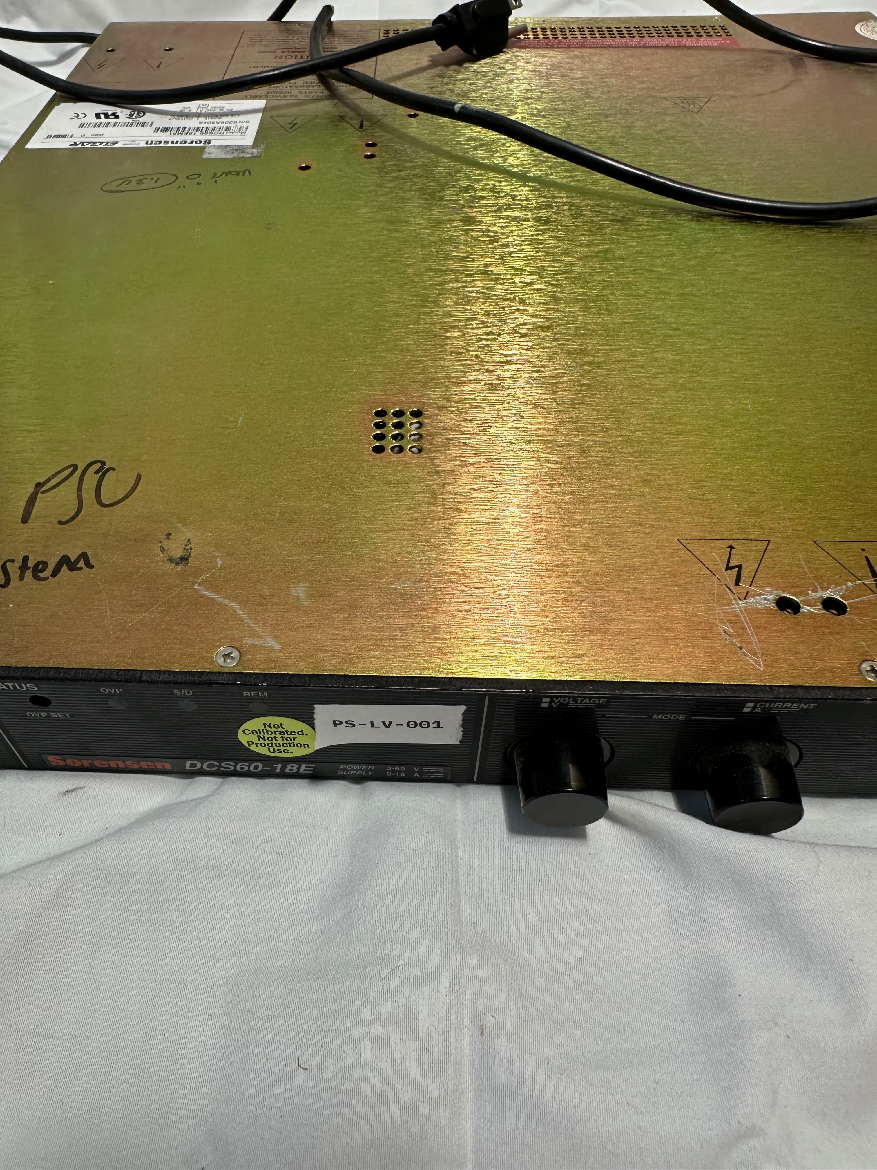 Sorensen DCS60-18E LV power supply view 4